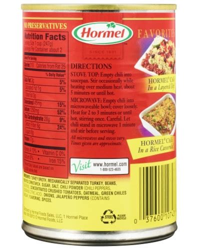 Hormel Turkey with Beans Chili, 15 oz - Kroger