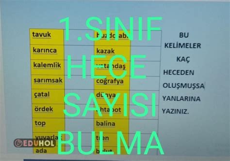 S N F Hece Say S Bulma Eduhol Etkinlik Ndir Oyun Oyna Test Z