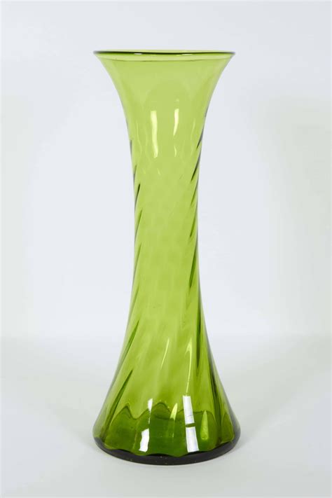 Blenko Green Blown Glass Floor Vase At 1stDibs Blenko Floor Vase