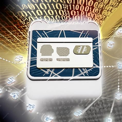 Premium AI Image | Electronic chip credit card cyber security concept
