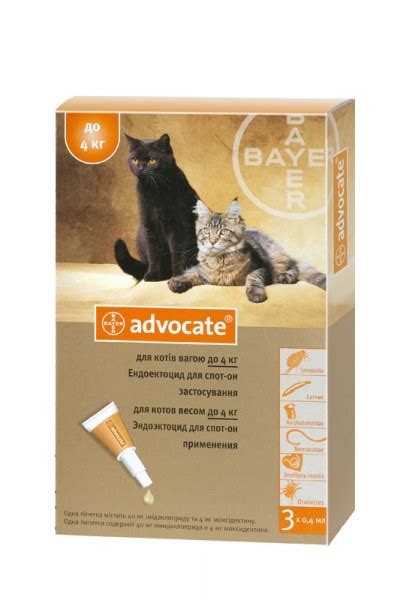 Капли от блох и клещей Bayer для кошек Advocate - «Самое эффективное ...