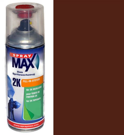 2K AKRYL UTWARDZACZ RAL 8011 BRĄZ PÓŁPOŁYSK PUSZKA SPRAY MAX 400 ML