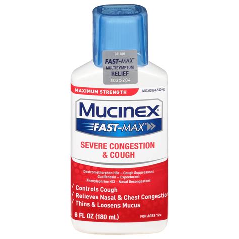 Mucinex Fast-Max Severe Congestion & Cough Liquid - Shop Cough, cold ...