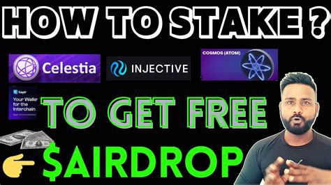 How To Stake Celestia Injective Atom To Get Cosmos Airdrop In Keplr