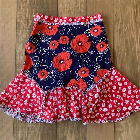 Odille Skirts Anthropologie Odille Red White Blue Poppy Skirt