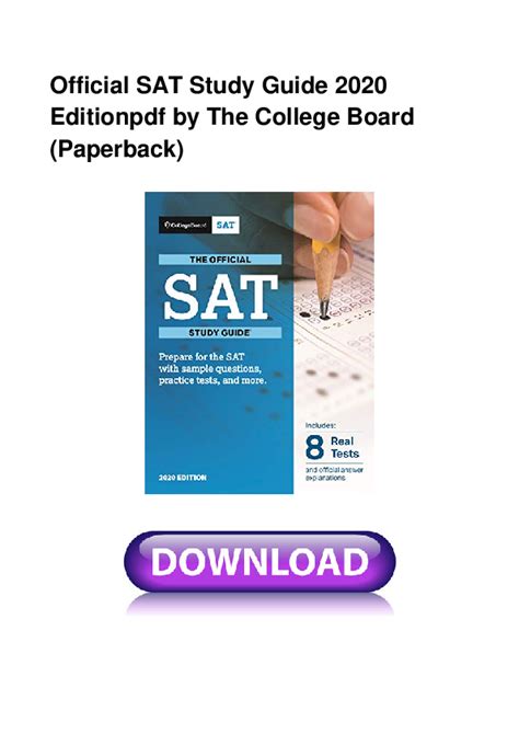 Official Sat Study Guide 2020 Edition By The College Board 47 Off