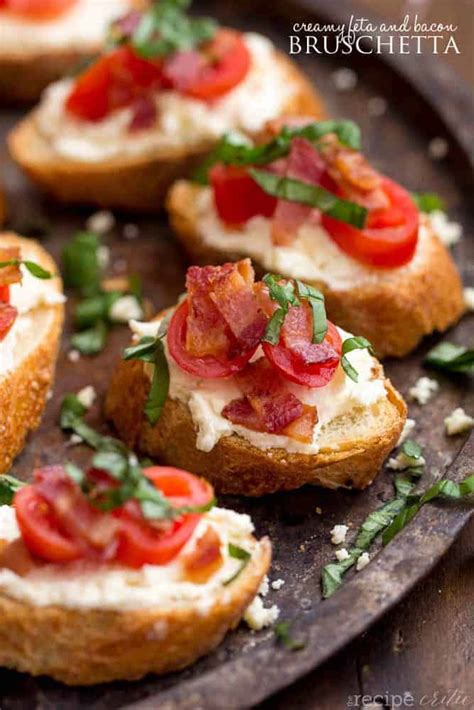 Creamy Feta And Bacon Bruschetta The Recipe Critic