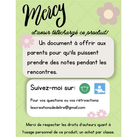 Un Document D Appui Pour Les Rencontres De Parents