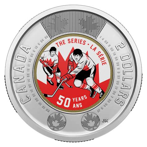 2022 Canadian $2 Summit Hockey Series 50th Anniv Coloured Toonie Coin