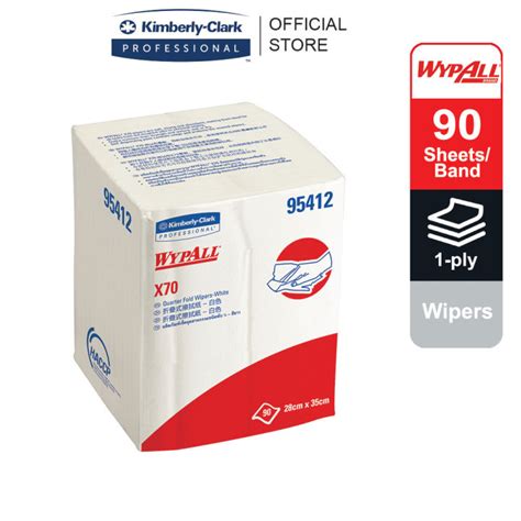 WypAll X70 Quarter Fold Reusable Wipers 95412 White 1 Ply 1 Packs