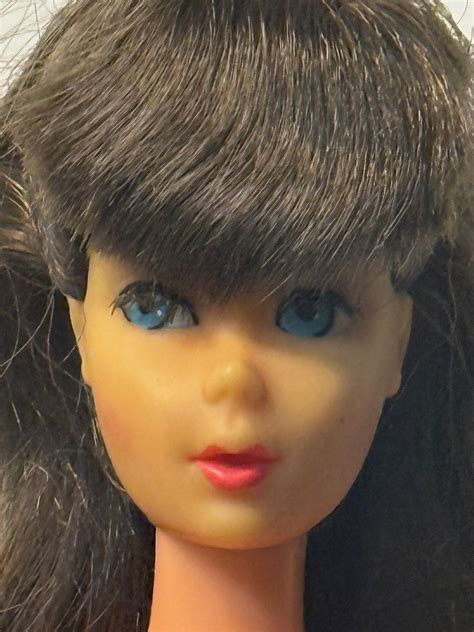 Vintage Twist N Turn TNT Barbie Brunette In Swimsuit Doll