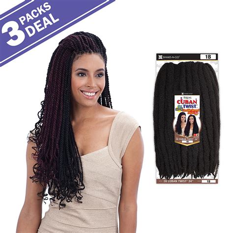 Double Strand Cuban Twist Braids 24 Pack Of 3 X 2 Freetress Equal