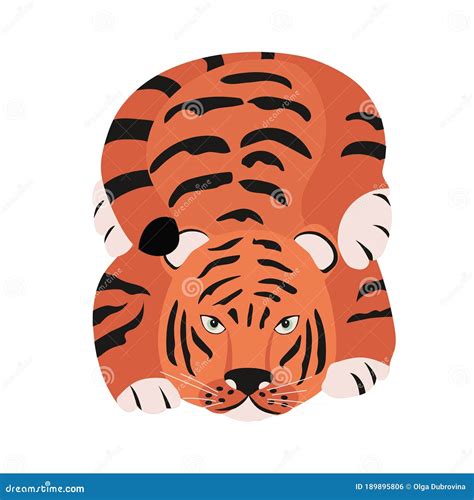 Stylized Tiger. Funny Cartoon Character Stock Vector - Illustration of ...