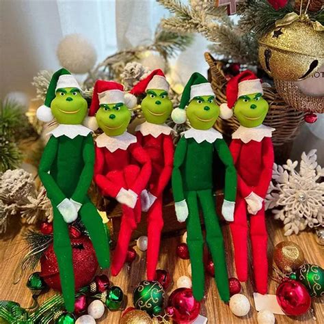 421pcs The Grinch Doll Christmas Decorations Green Monster Elf Doll Suitable For Christmas