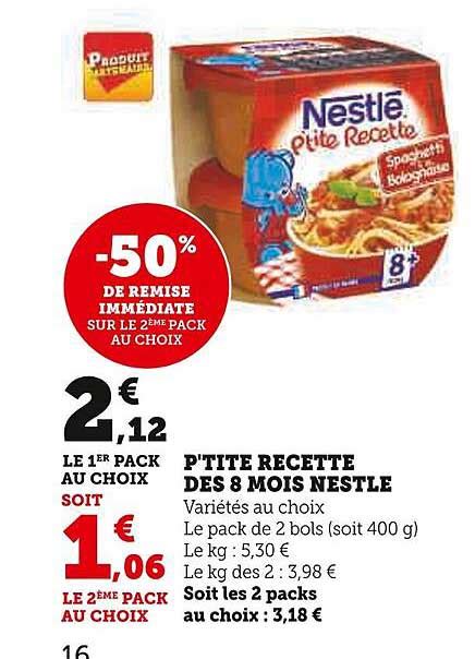 Promo P Tite Recette D S Mois Nestl Chez Super U Icatalogue Fr