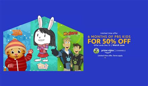 Limited Time: Get 50% of PBS KIDS Prime Video Channel for 6 Months ...