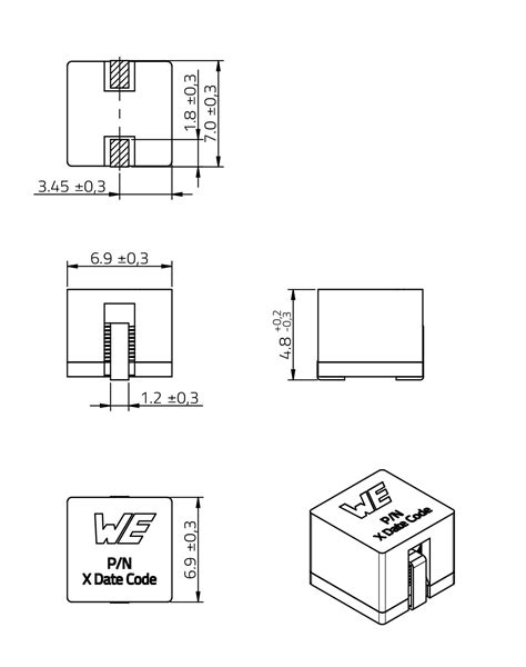 WE HCI SMT Flat Wire High Current Inductor Passive Components Würth