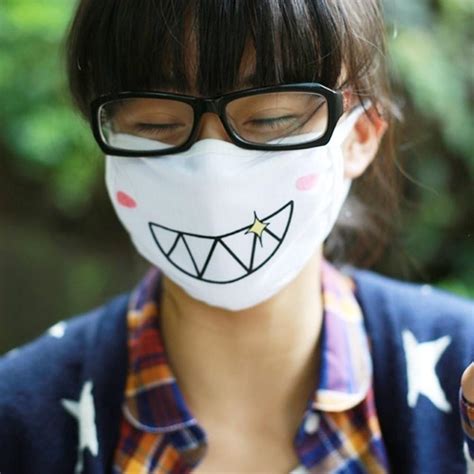 Japanese Anime Emoji Face Mask [14 Variations] #JU1807 – Juku Store