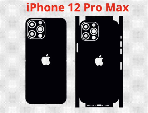 Apple IPhone 12 Pro Max Vector Cut File Skin Template Etsy