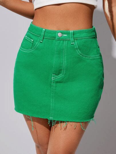 Women Denim Skirts Shop Women Denim Skirts Online Shein Uk