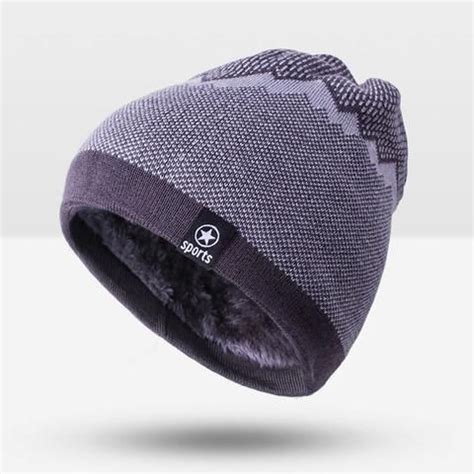 Warm Fashion Winter Hat For Men Black Brown Gray Navy Red Winter