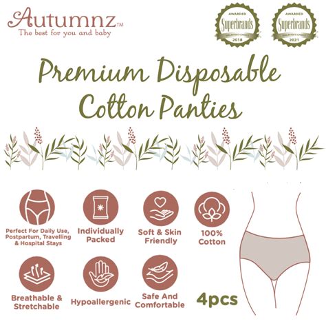 Autumnz Premium Disposable Cotton Panties Pcs Pack M L Xl