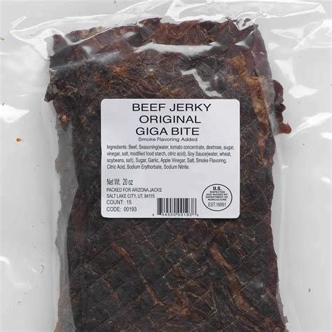 Original Gourmet Giga Bite Beef Jerky - 15 count bag - Prime Snax