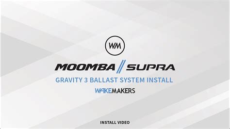 How To Wakemakers Supramoomba Gravity Iii Ballast System Install