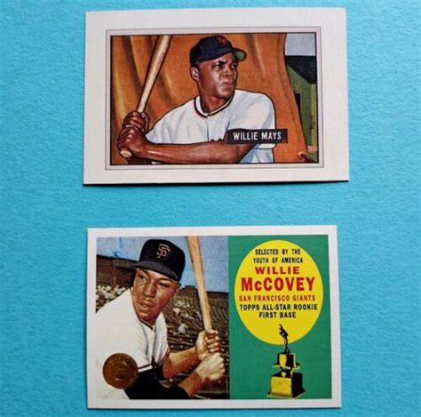 Bowman Reprint Rookie Willie Mays Topps Willie Mccovey Rc Rp