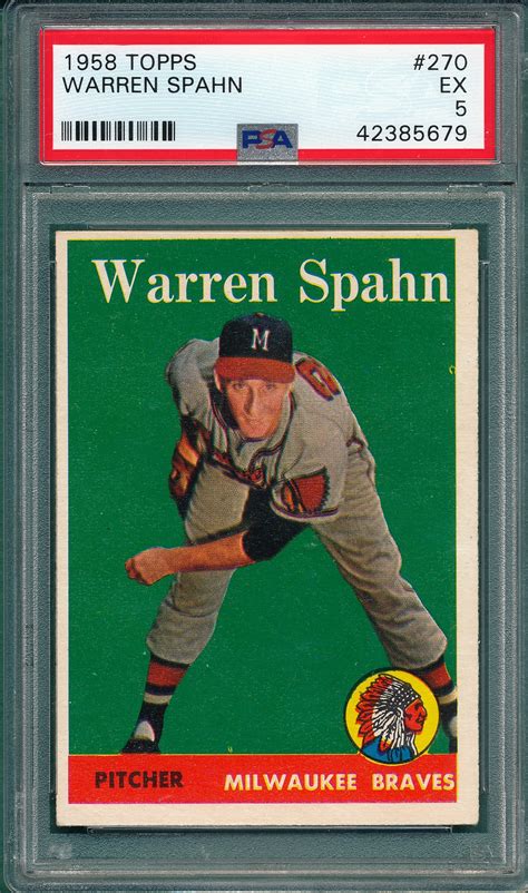 Lot Detail 1958 Topps 270 Warren Spahn PSA 5