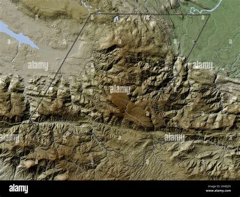 Huehuetenango département du Guatemala Carte d altitude colorée en