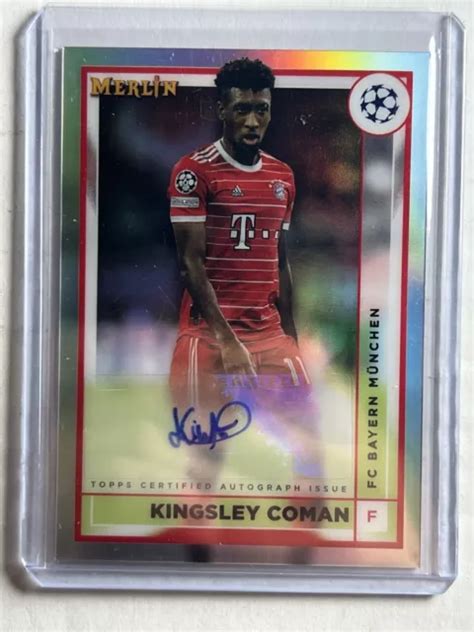 KINGSLEY COMAN AUTO Rifrattore Topps 2022 23 Merlin BAYERN MUNCHEN AC