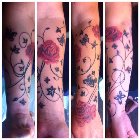 Rose Half Sleeve Forearm Tattoo