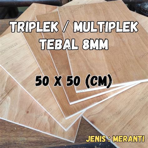 Triplek Multiplek Papan Kayu Lapis Plywood Ukuran Cm X Cm