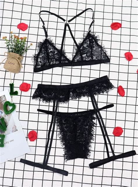 New Sexy Lace Three Point Hollow Split Lingerie Nsyo Toris Aesthetics