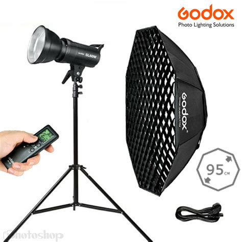 Набор постоянного света: Godox SL60W + октобокс с сотами SB-FW95 ...