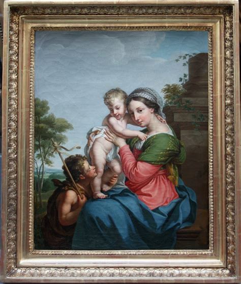 Proantic Vierge à l Enfant Jésus et Saint Jean Baptiste école fran