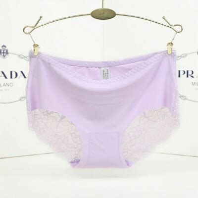 Lilac Purple Lace Butt Sexy Low Cut Sissy Bikini Panties Sz S EBay