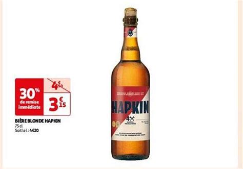 Promo Bière Blonde Hapkin chez Auchan iCatalogue fr