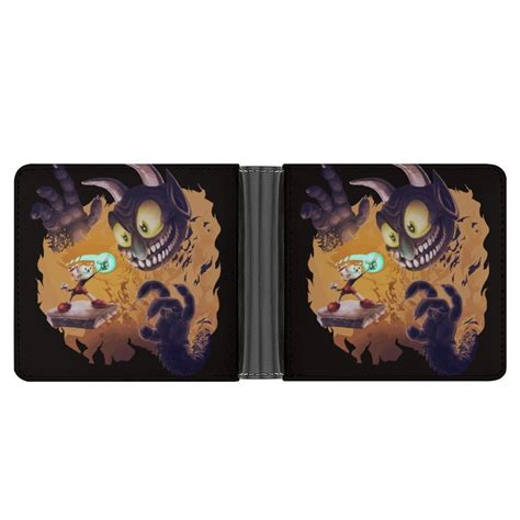 Cuphead Devil Pu Leather Bifold Wallet Money Organizers Gift With Card