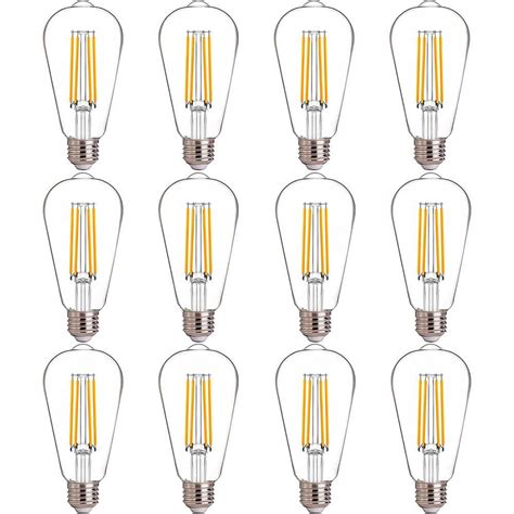 FLSNT 100 Watt Equivalent ST19 Dimmable LED Straight Filament Bulb