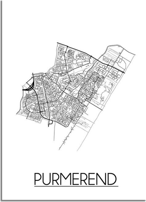 Purmerend Plattegrond Poster A X Cm Designclaud Bol