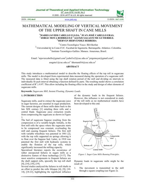 Pdf Mathematical Modeling Of Vertical Movement Of The Upper Shaft In