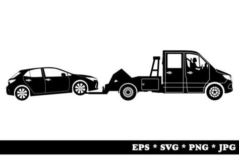 Tow Truck Silhouette. Graphic by norsob · Creative Fabrica