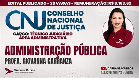 CNJ Administração Pública Prof Giovanna Carranza Pós EDITAL