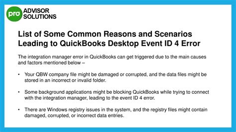 Ppt Learn An Easy Way To Fix Quickbooks Event Id Issue Powerpoint