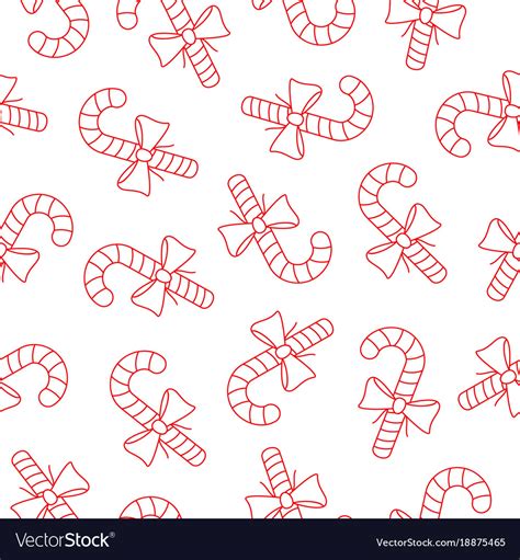 Candy cane background seamless pattern Royalty Free Vector