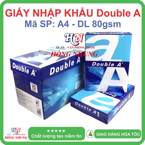 Giấy Thùng Sét 5 Ram Giấy In A4 Double A Định Lượng 80gsm70gsm Số