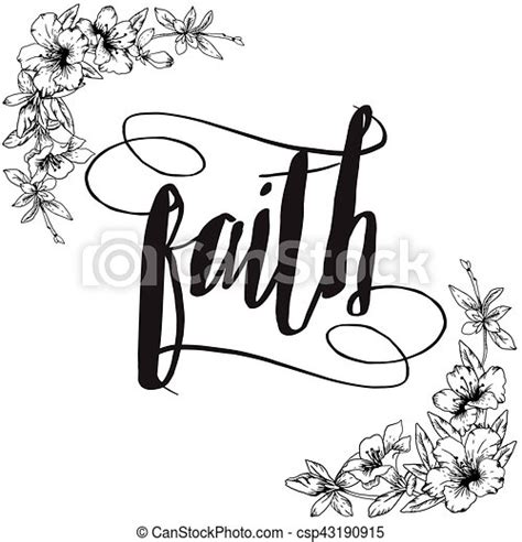 Faith calligraphy typography card. Faith calligraphy typography with ...