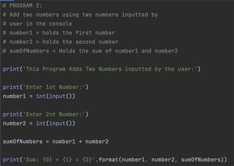 Python Program To Add Two Numbers Code Care